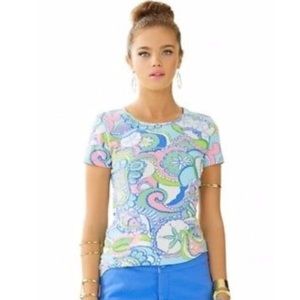 Lilly Pulitzer Kerrie Top in Conch Republic